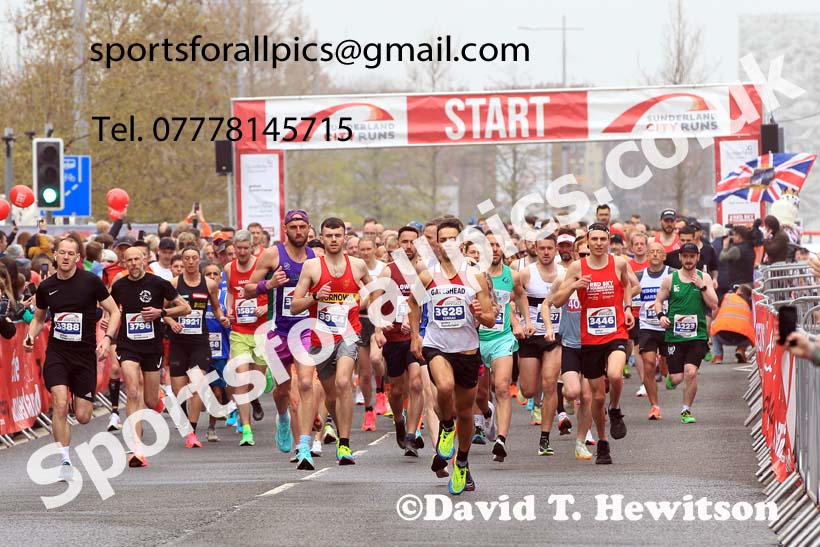 Sunderland City Hal Marathon, 2023 Sunderland City 10k and Half Marathon. Photo: David T. Hewitson/Sports for All Pics
